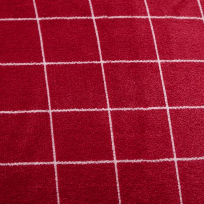 91家纺网 家纺一手货源 找家纺 米莱家纺 2018无印风双面法兰绒冬被 格调红