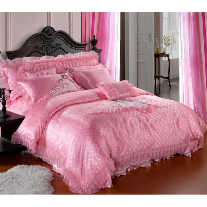 91家纺网 家纺一手货源 找家纺 晶缦家纺 婚礼进行时床盖四件套可配八件套