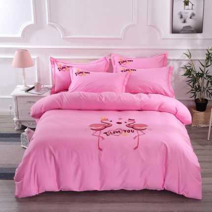 91家纺网 家纺一手货源 找家纺 13372田园风全棉毛巾绣四件套纯棉绣花四件套全棉刺绣四件套