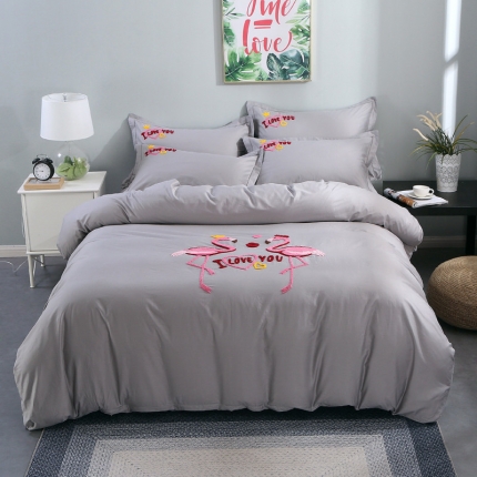 91家纺网 家纺一手货源 找家纺 13372田园风全棉毛巾绣四件套纯棉绣花四件套全棉刺绣四件套