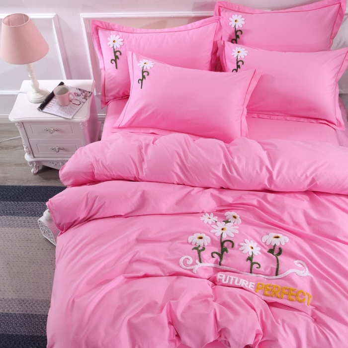 91家纺网 家纺一手货源 找家纺 13372田园风全棉毛巾绣四件套纯棉绣花四件套全棉刺绣四件套