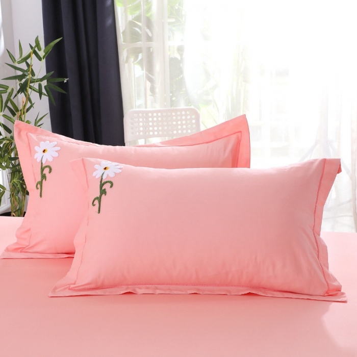 91家纺网 家纺一手货源 找家纺 13372田园风全棉毛巾绣四件套纯棉绣花四件套刺绣 夏花绽放