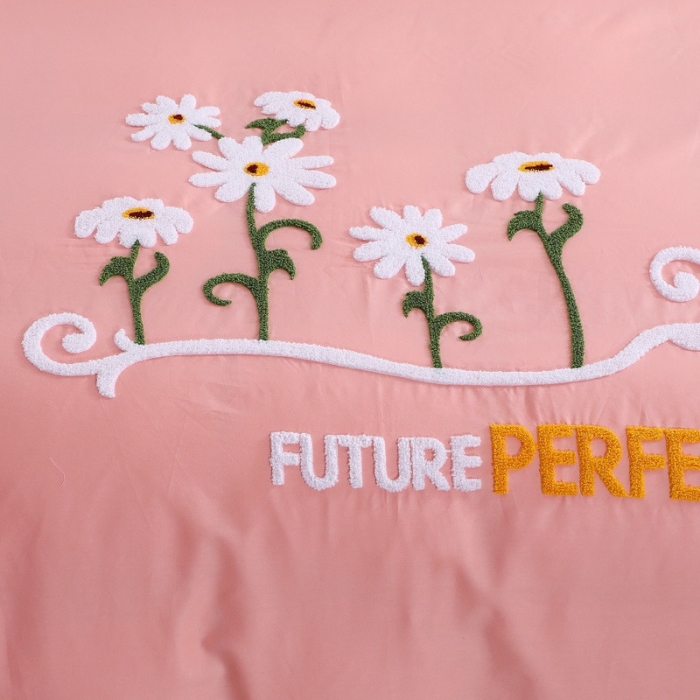 91家纺网 家纺一手货源 找家纺 13372田园风全棉毛巾绣四件套纯棉绣花四件套刺绣 夏花绽放