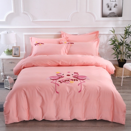 91家纺网 家纺一手货源 找家纺 13372田园风全棉毛巾绣四件套纯棉绣花四件套全棉刺绣四件套