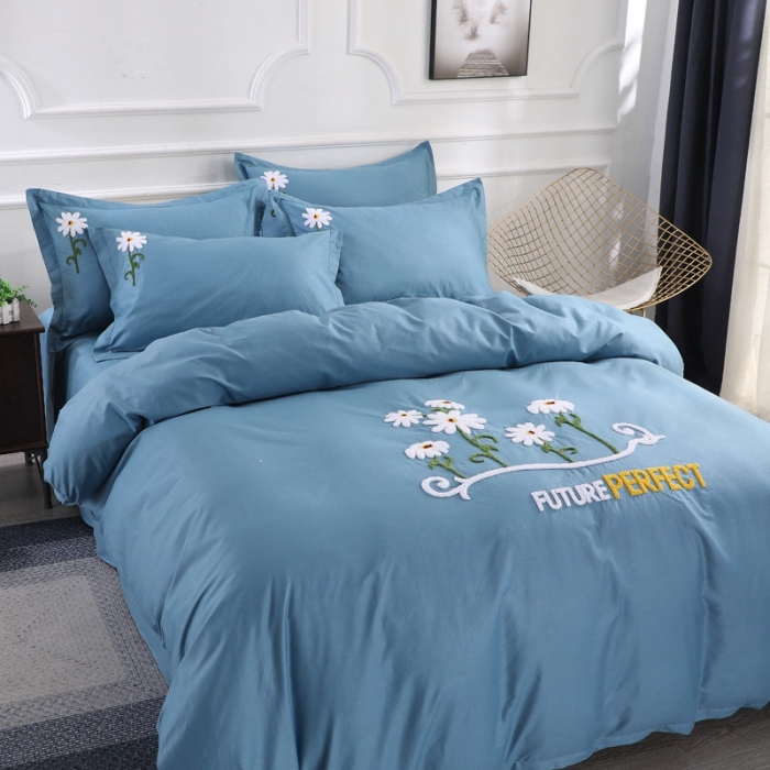 91家纺网 家纺一手货源 找家纺 13372田园风全棉毛巾绣四件套纯棉绣花四件套全棉刺绣四件套