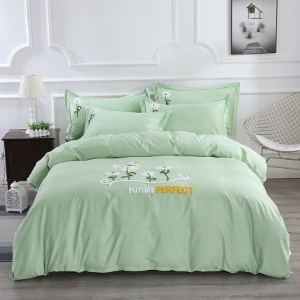 13372田园风全棉毛巾绣四件套纯棉绣花四件套全棉刺绣四件套