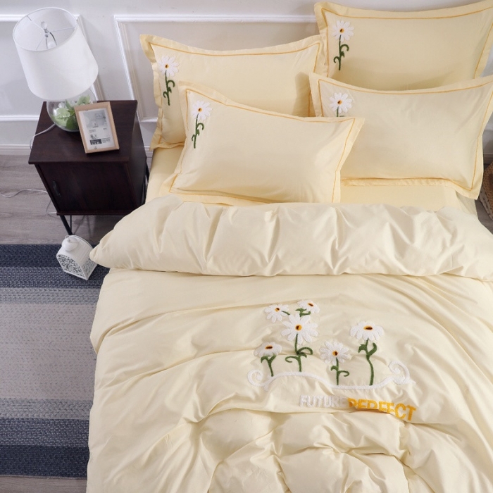 91家纺网 家纺一手货源 找家纺 13372田园风全棉毛巾绣四件套纯棉绣花四件套全棉刺绣四件套