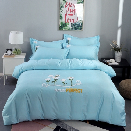 13372田园风全棉毛巾绣四件套纯棉绣花四件套全棉刺绣四件套