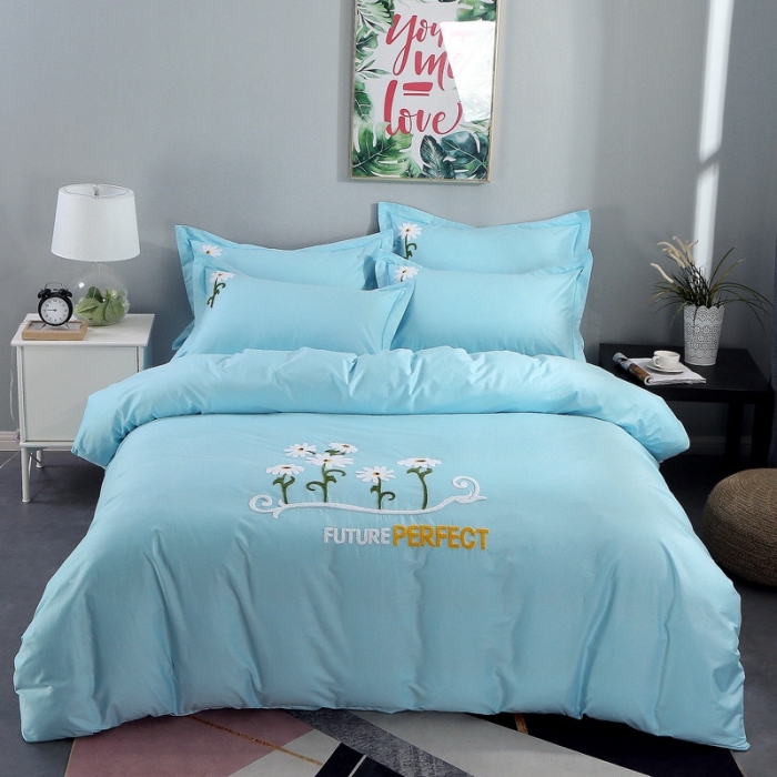 91家纺网 家纺一手货源 找家纺 13372田园风全棉毛巾绣四件套纯棉绣花四件套全棉刺绣四件套