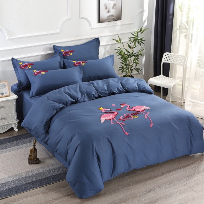 91家纺网 家纺一手货源 找家纺 13372田园风全棉毛巾绣四件套纯棉绣花四件套全棉刺绣四件套