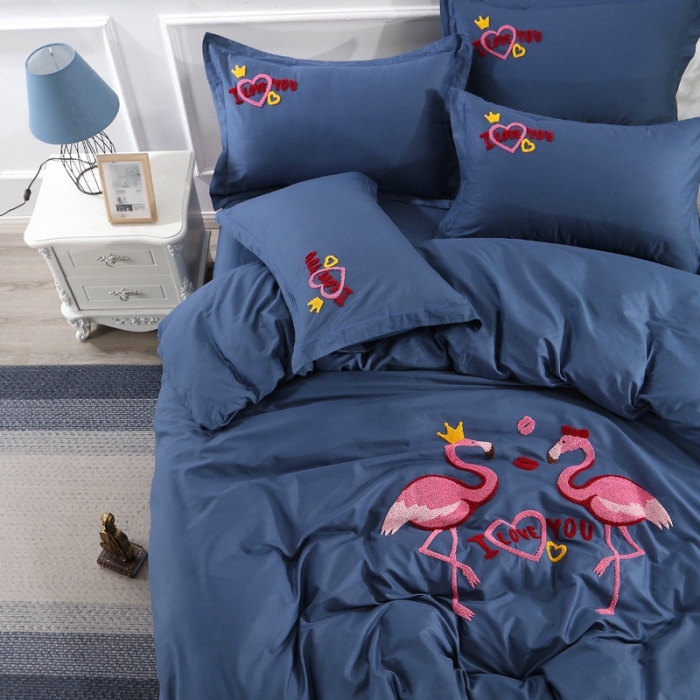 91家纺网 家纺一手货源 找家纺 13372田园风全棉毛巾绣四件套纯棉绣花四件套全棉刺绣四件套