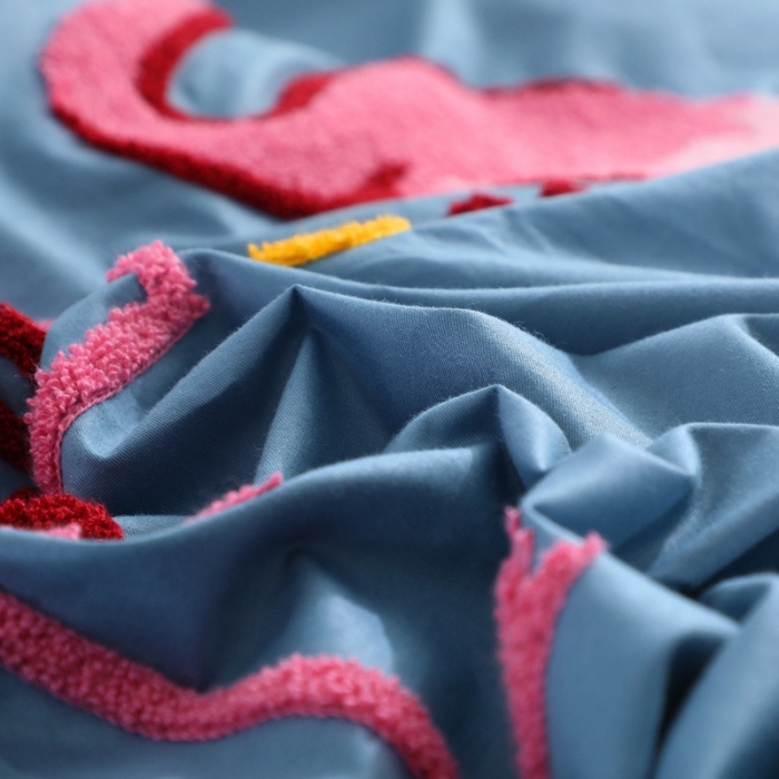 91家纺网 家纺一手货源 找家纺 13372田园风全棉毛巾绣四件套纯棉绣花四件套全棉刺绣四件套