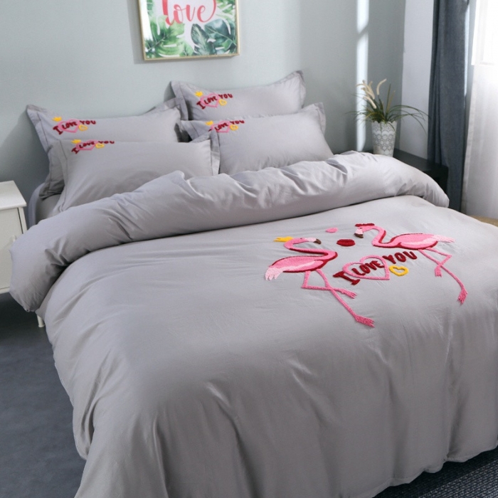 91家纺网 家纺一手货源 找家纺 13372田园风全棉毛巾绣四件套纯棉绣花四件套全棉刺绣四件套