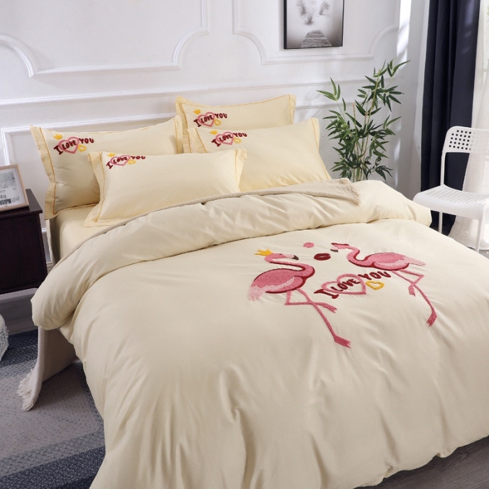 91家纺网 家纺一手货源 找家纺 13372田园风全棉毛巾绣四件套纯棉绣花四件套全棉刺绣四件套