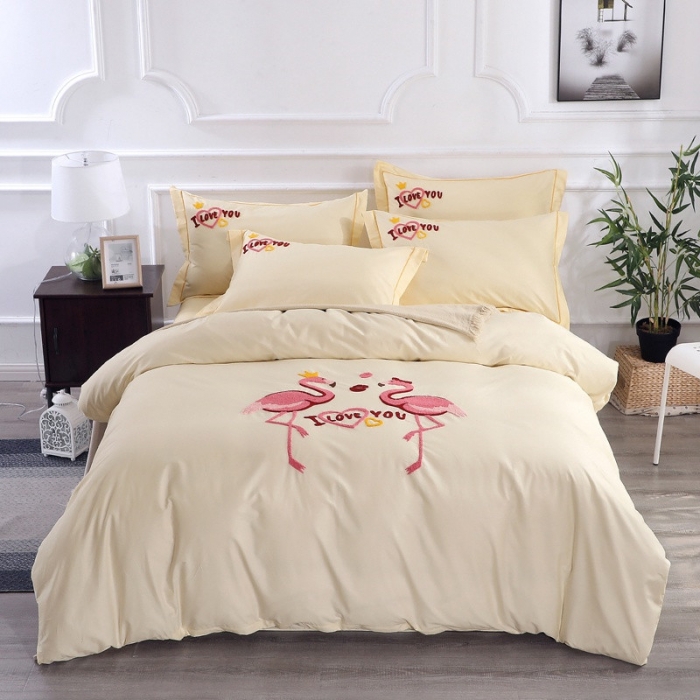 91家纺网 家纺一手货源 找家纺 13372田园风全棉毛巾绣四件套纯棉绣花四件套全棉刺绣四件套