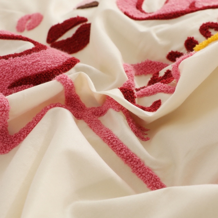 91家纺网 家纺一手货源 找家纺 13372田园风全棉毛巾绣四件套纯棉绣花四件套全棉刺绣四件套