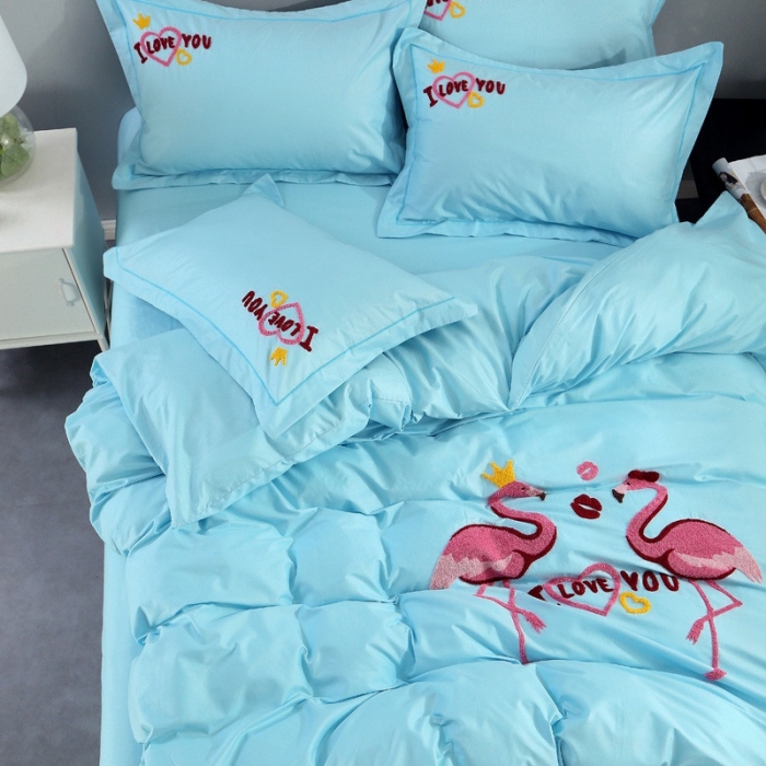 91家纺网 家纺一手货源 找家纺 13372田园风全棉毛巾绣四件套纯棉绣花四件套全棉刺绣四件套