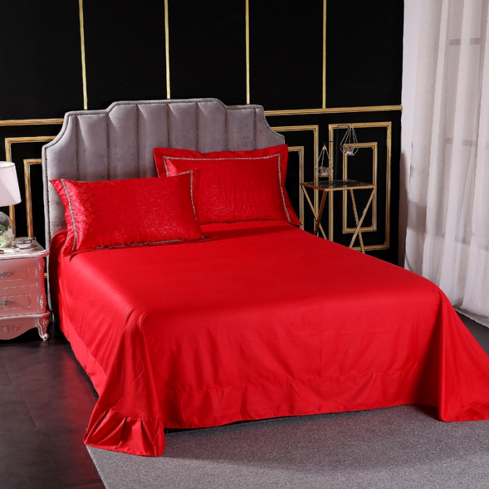 91家纺网 家纺一手货源 找家纺 总-2023新款60S天丝提花四件套 支全棉纯棉贡缎提花婚庆