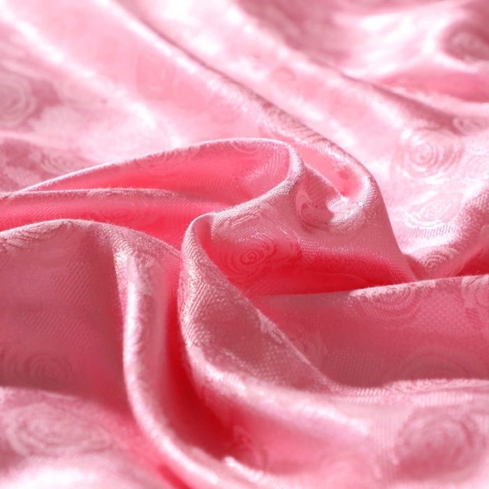 91家纺网 家纺一手货源 找家纺 玫瑰情缘玉色 2019新款柔丝棉提花四件套 纯棉全棉贡缎婚庆