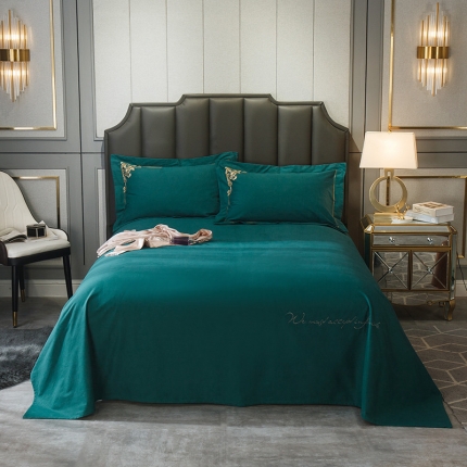 91家纺网 家纺一手货源 找家纺 （总）鼎飞 2019新款全棉磨毛绣花床单