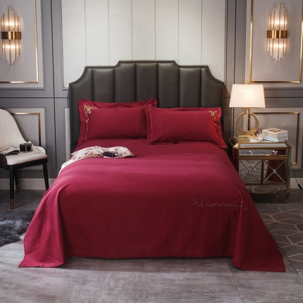 91家纺网 家纺一手货源 找家纺 （总）鼎飞 2019新款全棉磨毛绣花床单