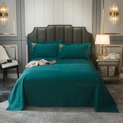 91家纺网 家纺一手货源 找家纺 （总）鼎飞 2019新款全棉磨毛绣花终版床单