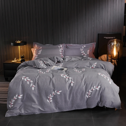 91家纺网 家纺一手货源 找家纺 （总）鼎飞 2019新款全棉印花磨毛四件套