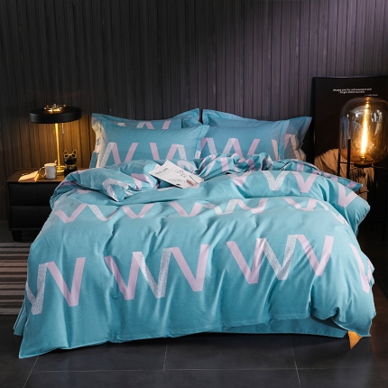 91家纺网 家纺一手货源 找家纺 （总）鼎飞 2019新款全棉印花磨毛四件套