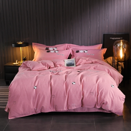 91家纺网 家纺一手货源 找家纺 （总）鼎飞 2019新款全棉印花磨毛四件套