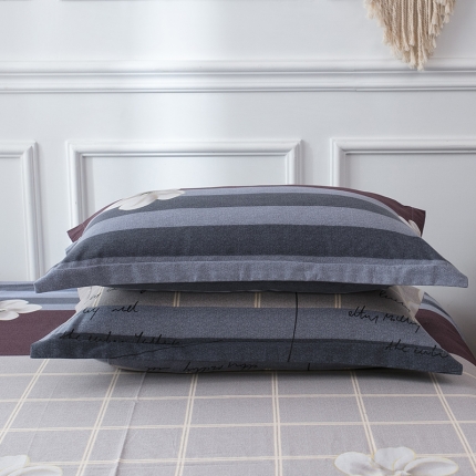 91家纺网 家纺一手货源 找家纺 乐视家纺 2024新款全棉磨毛单品枕套单只 定格