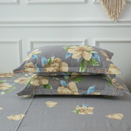 91家纺网 家纺一手货源 找家纺 乐视家纺 2024新款全棉磨毛单品枕套单只 茉莉花香