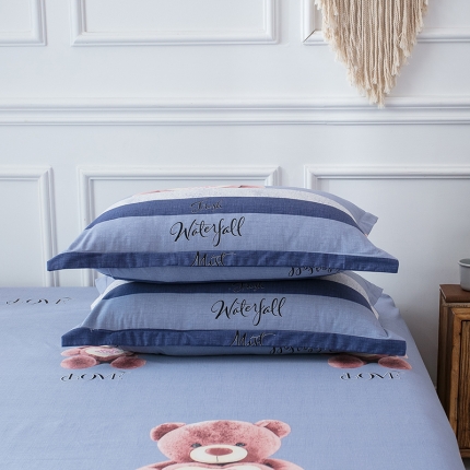 91家纺网 家纺一手货源 找家纺 乐视家纺 2021新款全棉磨毛单品枕套单只 淘气熊