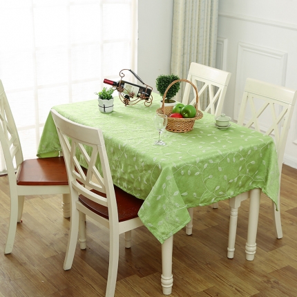 宏雅印象 田园风绣花餐桌布-3色 爱在深秋-绿