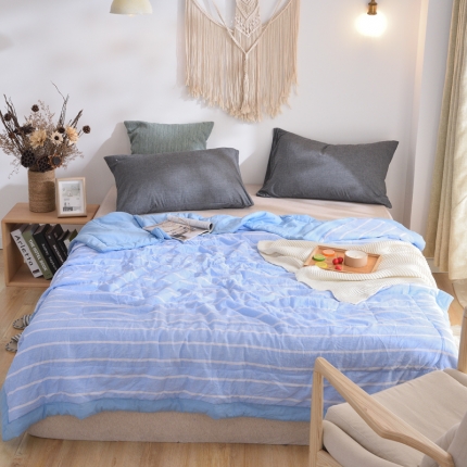 91家纺网 家纺一手货源 找家纺 （总）佑泽家纺 新款无印良品水洗棉夏被