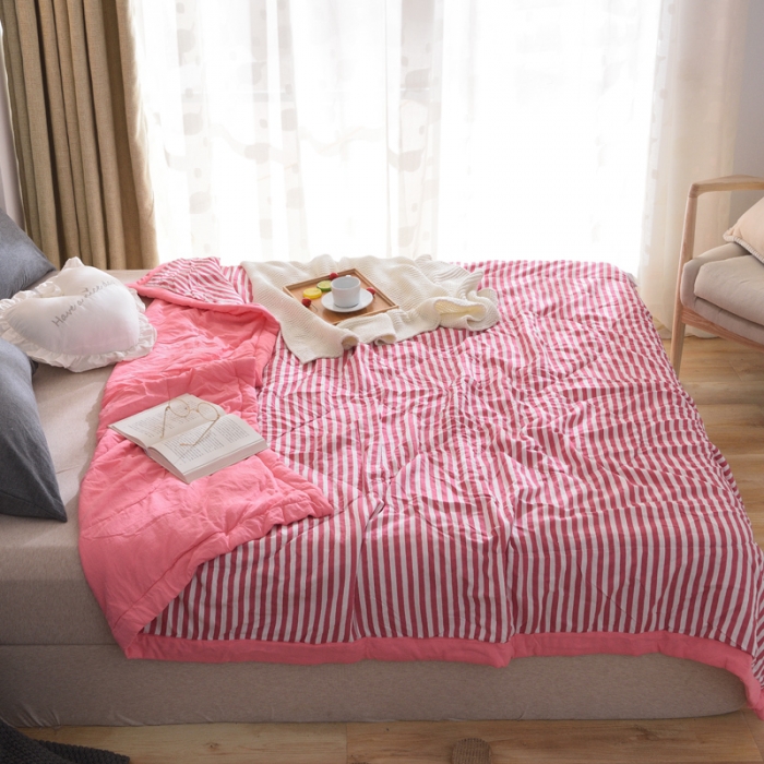 91家纺网 家纺一手货源 找家纺 佑泽家纺 新款无印良品水洗棉夏被 多尔