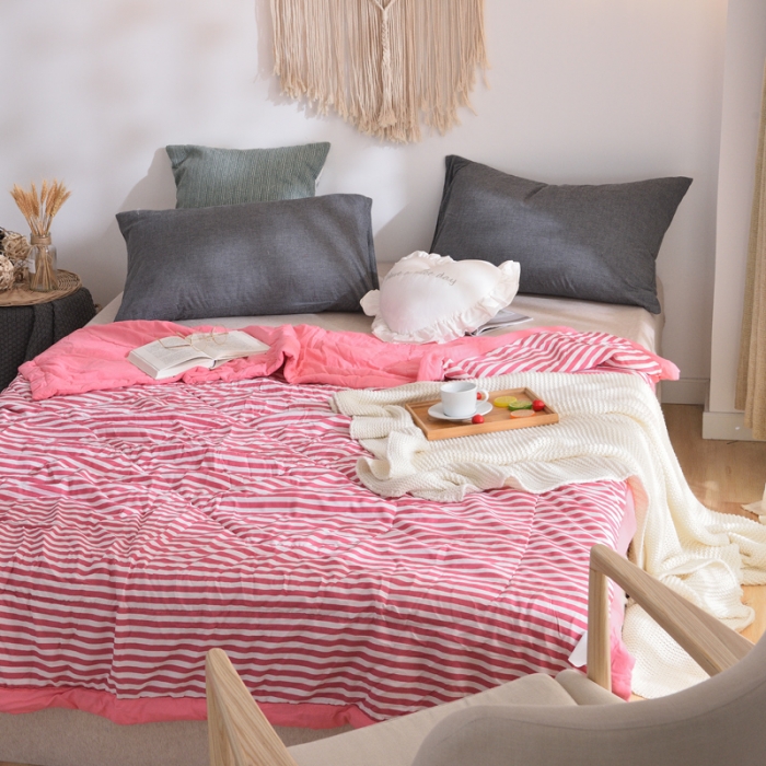 91家纺网 家纺一手货源 找家纺 佑泽家纺 新款无印良品水洗棉夏被 多尔