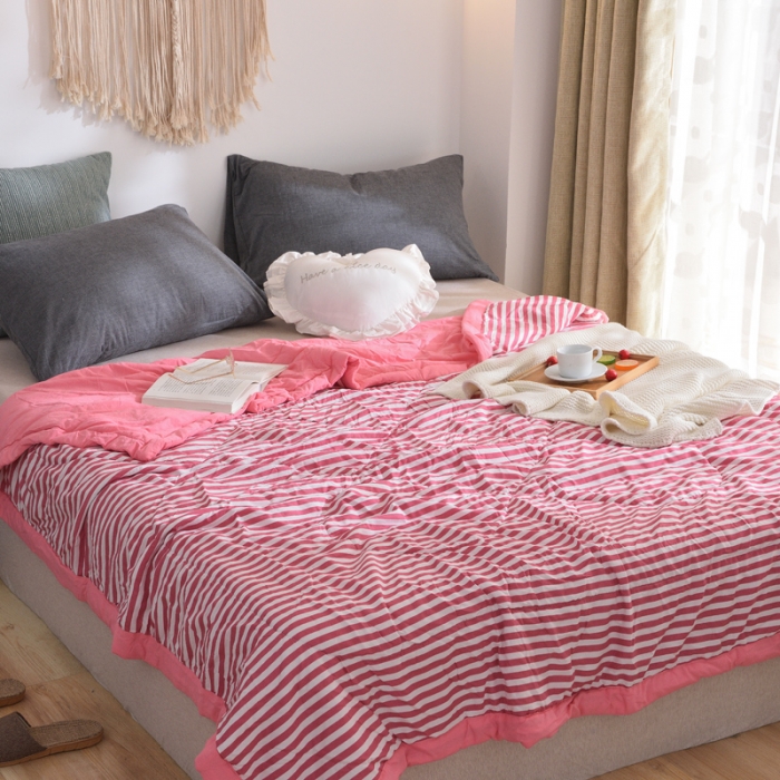 91家纺网 家纺一手货源 找家纺 佑泽家纺 新款无印良品水洗棉夏被 多尔