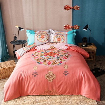 91家纺网 家纺一手货源 找家纺 （总）帅露家纺 2019新款13372平网印花四件套