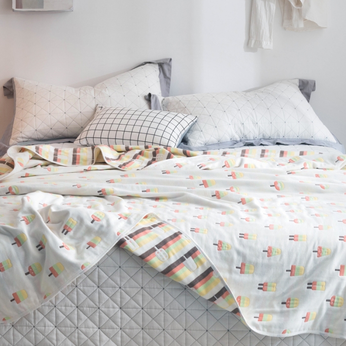 91家纺网 家纺一手货源 找家纺 朴尔家纺 夏季毛巾被纯棉毛毯被夏被毯子空调被冰棍