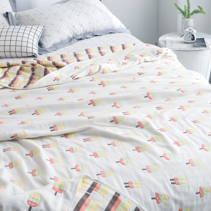 91家纺网 家纺一手货源 找家纺 朴尔家纺 夏季毛巾被纯棉毛毯被夏被毯子空调被冰棍