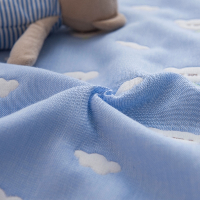 91家纺网 家纺一手货源 找家纺 朴尔家纺 夏季毛巾被纯棉毛毯被夏被毯子空调被日式彩云-兰