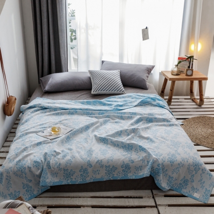 91家纺网 家纺一手货源 找家纺 （总）朴尔家纺双层纱毛巾被全棉纱布夏被空调被毛毯提花盖毯