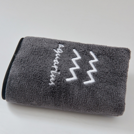 91家纺网 家纺一手货源 找家纺 朴尔毛巾女全棉成人洗澡速干发吸水不掉毛男洗脸运动家用水瓶座灰