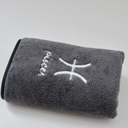 91家纺网 家纺一手货源 找家纺 朴尔毛巾女全棉成人洗澡速干发吸水不掉毛男洗脸运动家用双鱼座灰