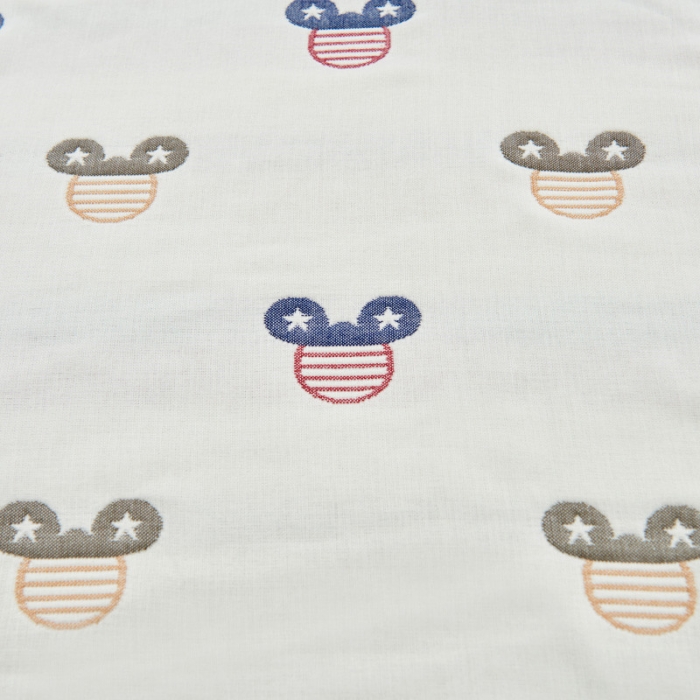 91家纺网 家纺一手货源 找家纺 朴尔全棉一对装成人情侣婴童单人学生男全棉六层纱布枕巾快乐米奇