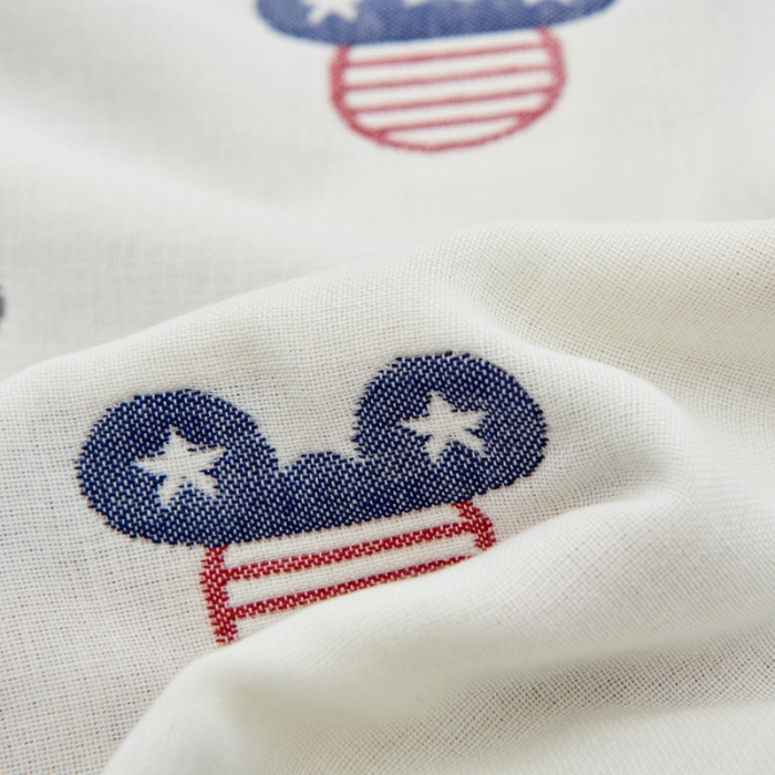 91家纺网 家纺一手货源 找家纺 朴尔全棉一对装成人情侣婴童单人学生男全棉六层纱布枕巾快乐米奇