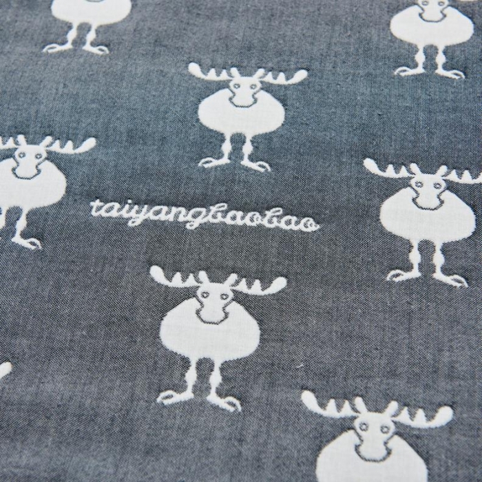 91家纺网 家纺一手货源 找家纺 朴尔全棉一对装成人情侣婴童单人学生男全棉六层纱布枕巾麋鹿