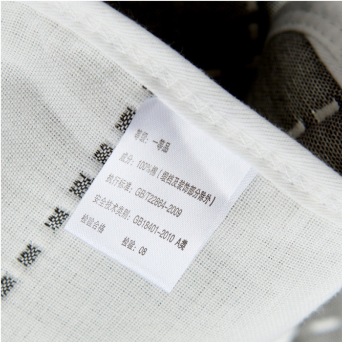 91家纺网 家纺一手货源 找家纺 朴尔全棉一对装成人情侣婴童单人学生六层纱布枕巾时尚虚线灰