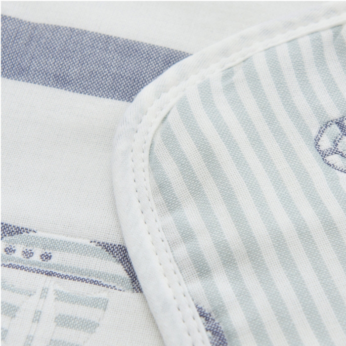 91家纺网 家纺一手货源 找家纺 朴尔全棉一对装成人情侣婴童单人学生男全棉六层纱布枕巾小帆船