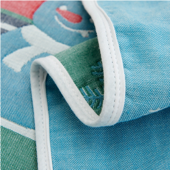 91家纺网 家纺一手货源 找家纺 朴尔全棉一对装成人情侣婴童单人学生男全棉六层纱布枕巾雪人兰